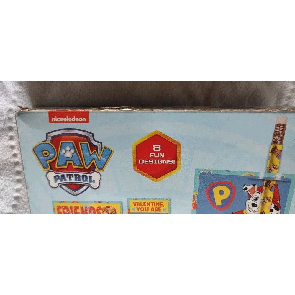 Valentines Day Cards (Box of 16) Nickelodeon Paw Patrol with Pencils